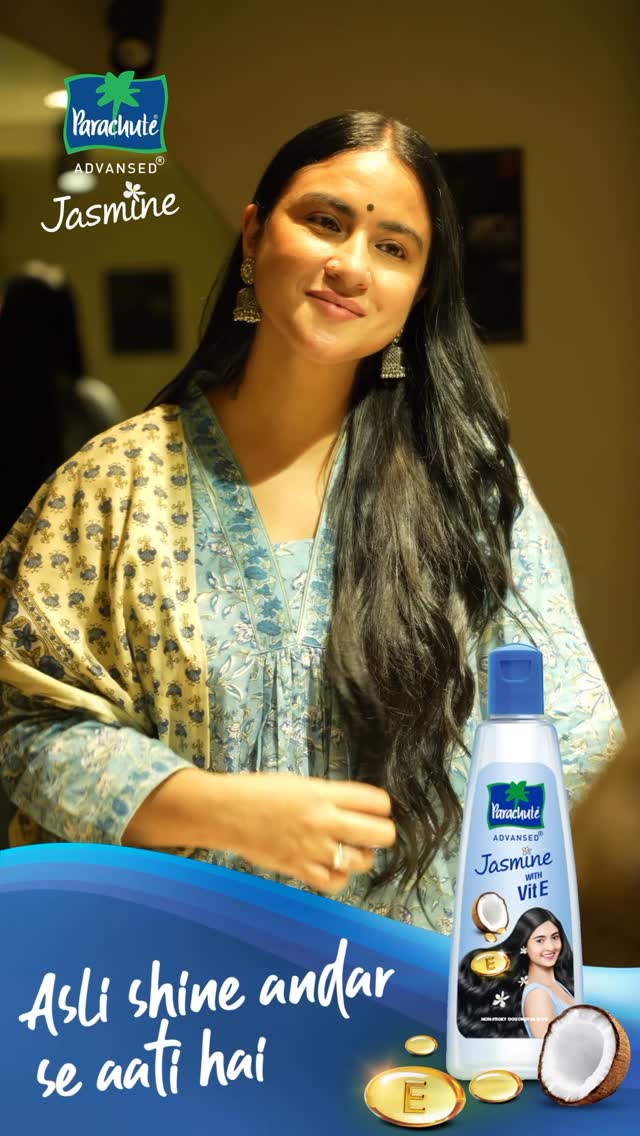 Instagram post by @priyasometimes for Parachute Advansed. Caption reads: For years, I chased the girl in the....
