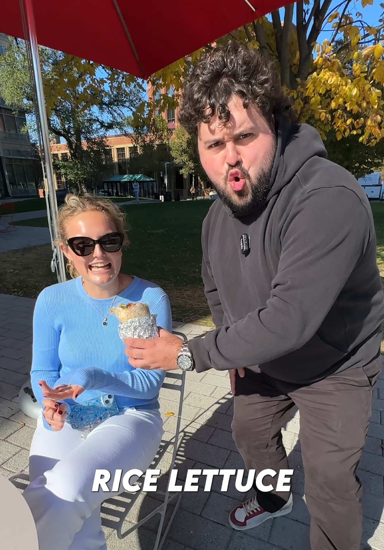 TikTok post by @eliemagic for Chipotle. Caption reads: It’s Chipotle U Rivalry Week 👀#chipotlepartner....