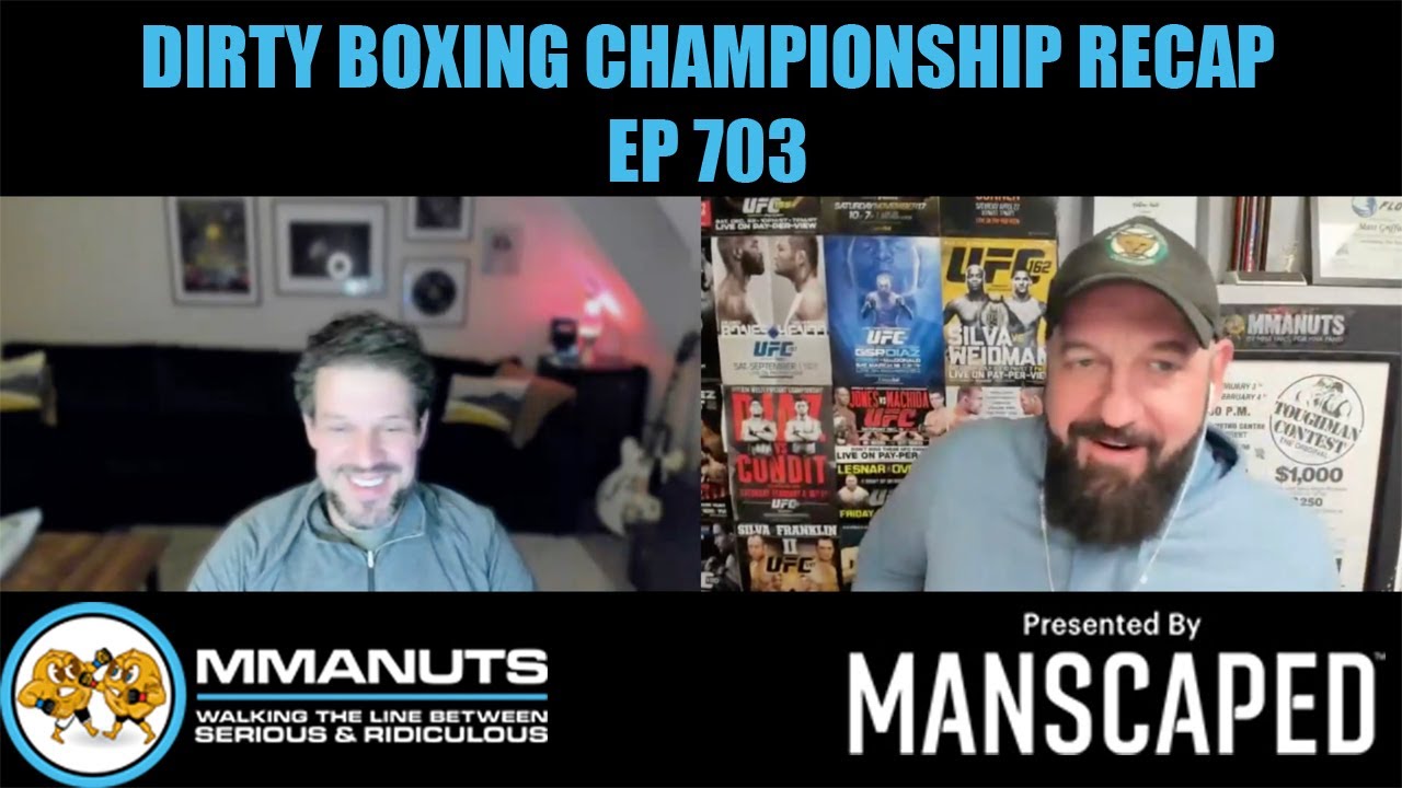 YouTube post by @MMAnuts for Hotel Collection. Caption reads: Dirty Boxing Championship Recap | MMANUTS MMA....