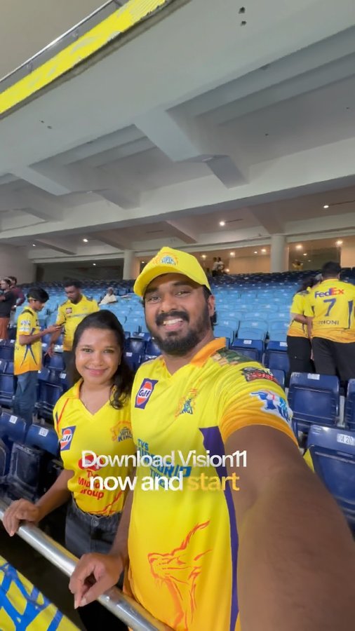 Instagram post by @tanusshrii for Vision11. Caption reads: It’s not just about cheering when we’re winning —....