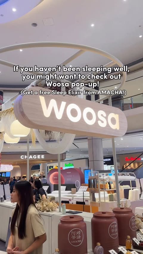 Instagram post by @deeniseglitz for Woosa Sleep. Caption reads: Get personalised restful tips for better sleep and....