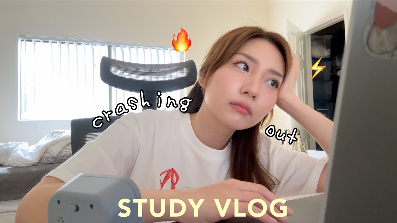 YouTube post by @yoorajung for LOFREE. Caption reads: 1 MONTH STUDY VLOG 🌀 boards prep, crashing out,....