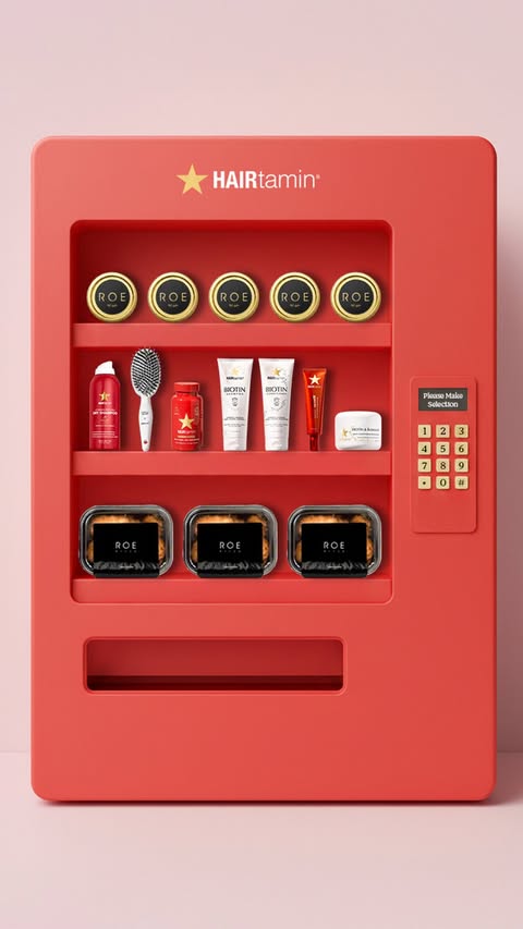 Instagram post by @roecaviar for Hairtamin. Caption reads: [...] in the art of luxury with @roecaviar x....