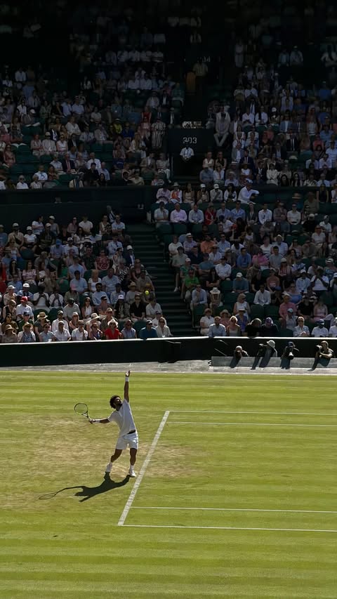 Instagram post by @im.5ft for evian. Caption reads: [...] got to experience @wimbledon with....