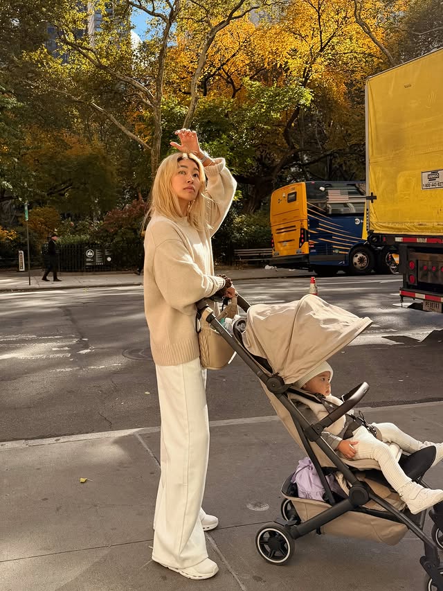 Instagram post by @rrayyme for American Airlines. Caption reads: 👀Seeing New York though Opie’s eyes was the best!....