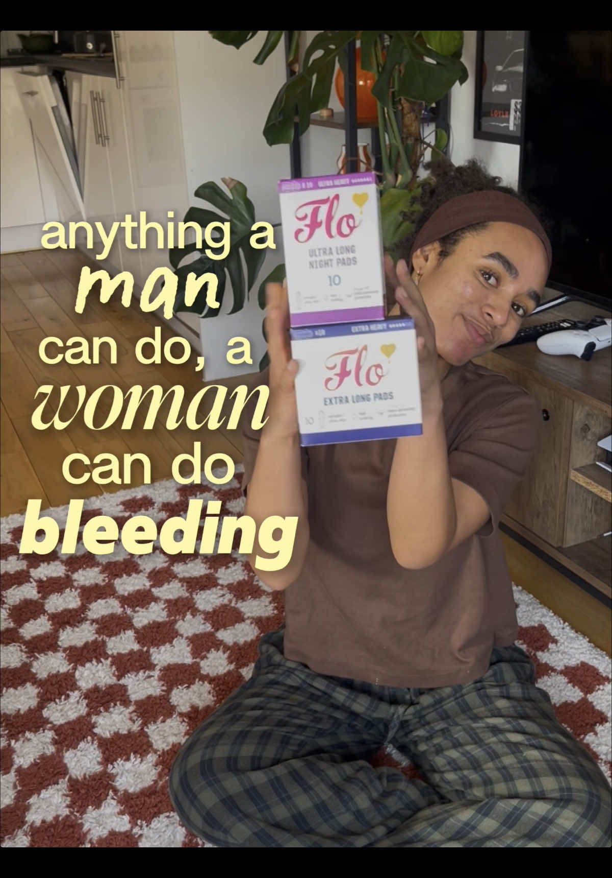TikTok post by @oliviamsjones for Here We Flo. Caption reads: #ad | my V deserves only the BEST! @Here We Flo....