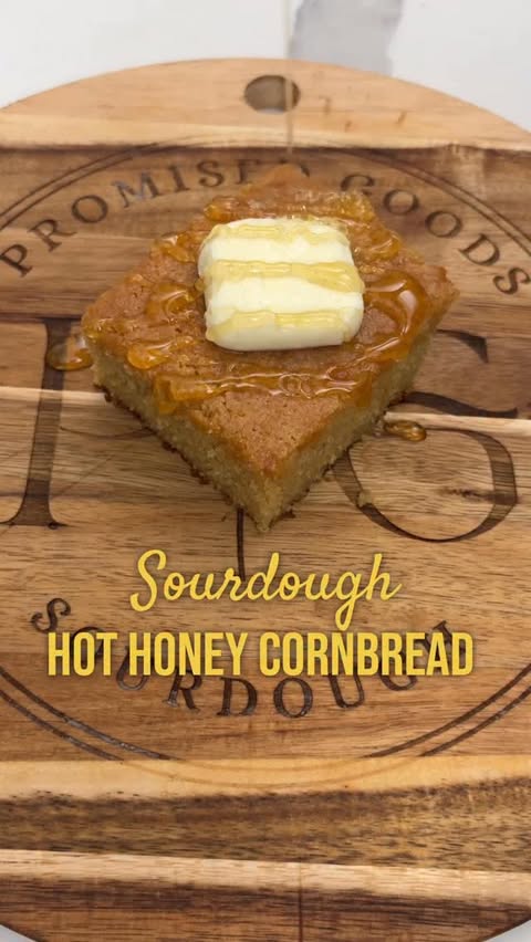 Instagram post by @promisedgoodsbakery for Tramontina. Caption reads: [...] Honey: @mikeshothoney 
Baking Pan:....