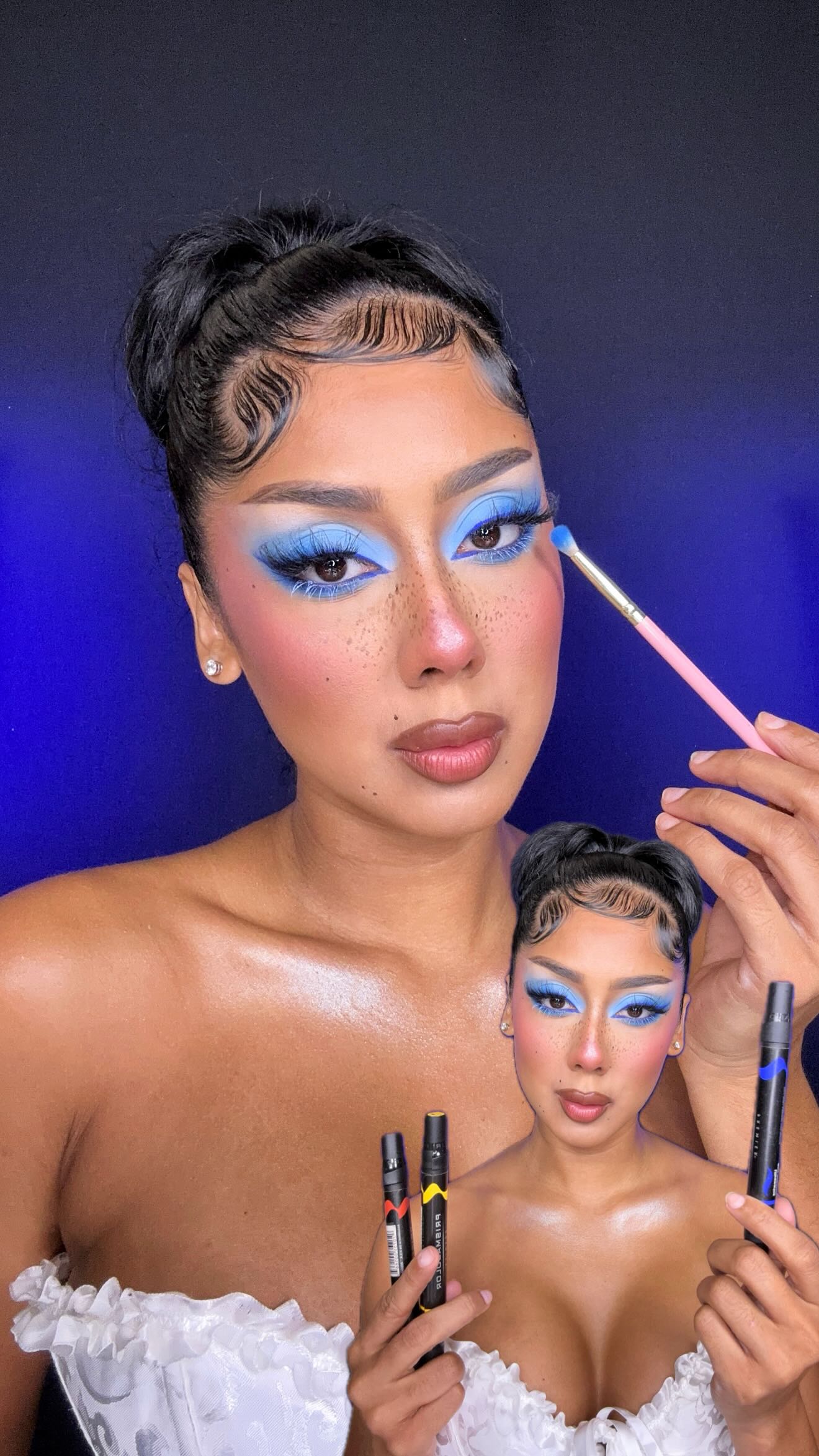 Instagram post by @chontellesewett for ESTEE LAUDER. Caption reads: Because why not turn a color theory lesson into a....