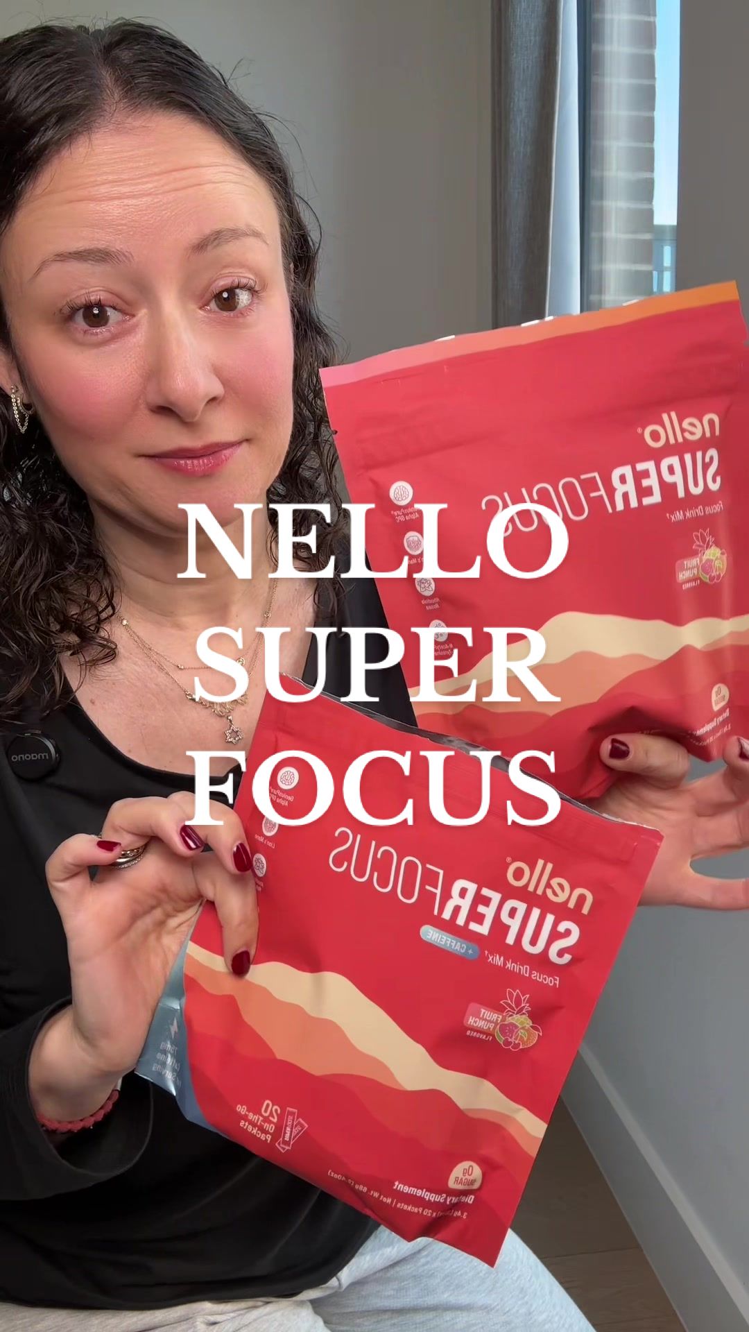 TikTok post by @messyparenting for drinknello. Caption reads: @Drink Nello superfocus bundle deal! #nello....