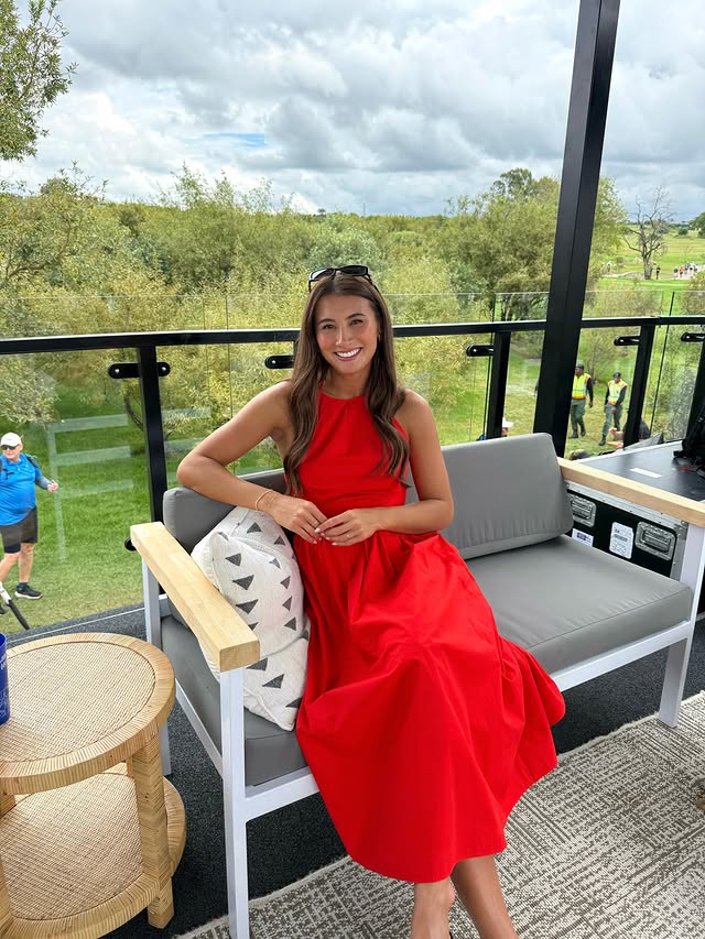 Instagram post by @miaellax for LIV Golf. Caption reads: ad if you wanna see what a PROPER @livgolfleague....