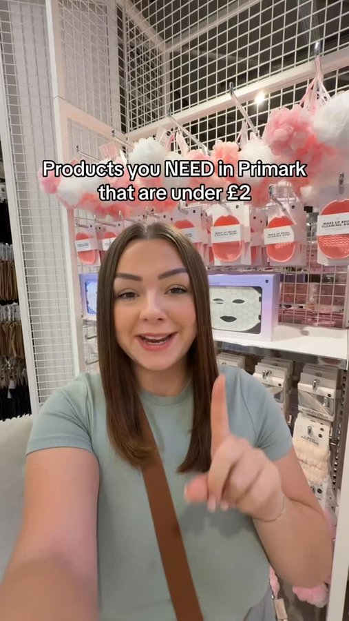 Instagram post by @makeupbyaliciall for Primark. Caption reads: @primark MUST-HAVES under £2?! 🛍️.