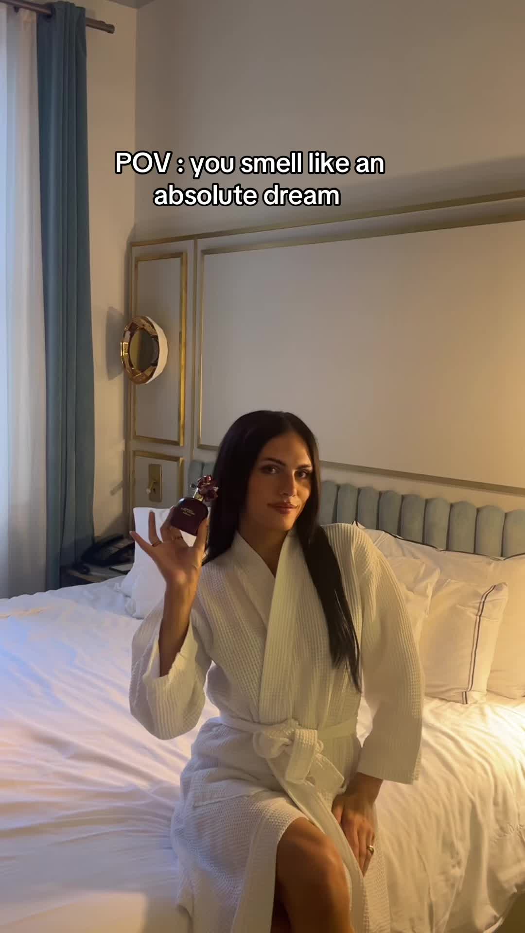 TikTok post by @belpriestley for Marc Jacobs Fragrances. Caption reads: Ad Can’t be without my Perfect Marc Jacobs....