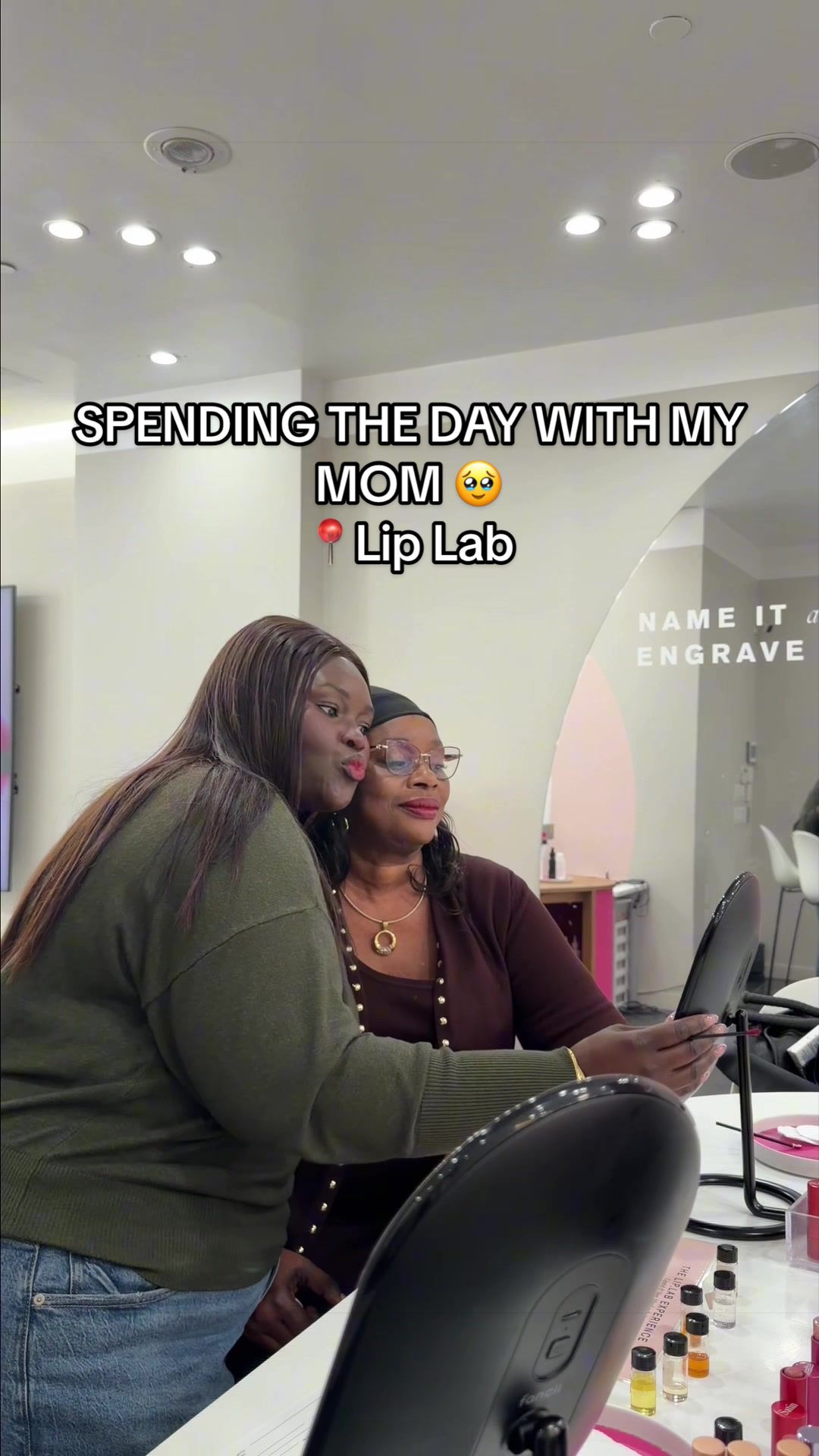 TikTok post by @ndeye.peinda for Lip Lab. Caption reads: #LipLabPartner Getting older is realizing some....