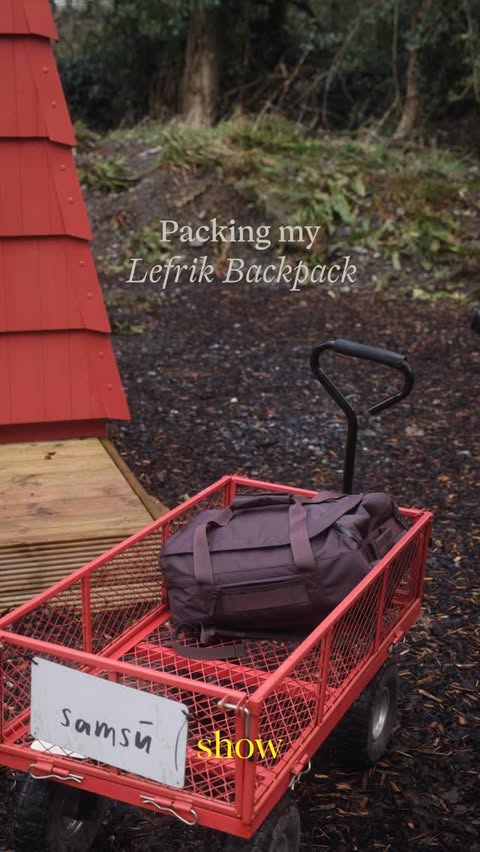 Instagram post by @ellasveganplate for Lefrik. Caption reads: [...] edition with the Wanderer Backpack from....