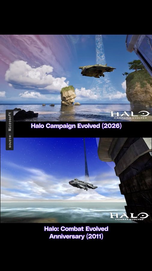 Instagram post by @tomwarrenuk for The Verge. Caption reads: Halo is coming to PS5. This is Halo: Campaign....