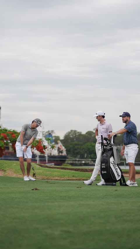 Instagram post by @macbouchergolf for BMW. Caption reads: Sound up 🔊 @macbouchergolf mic’d up taking on....