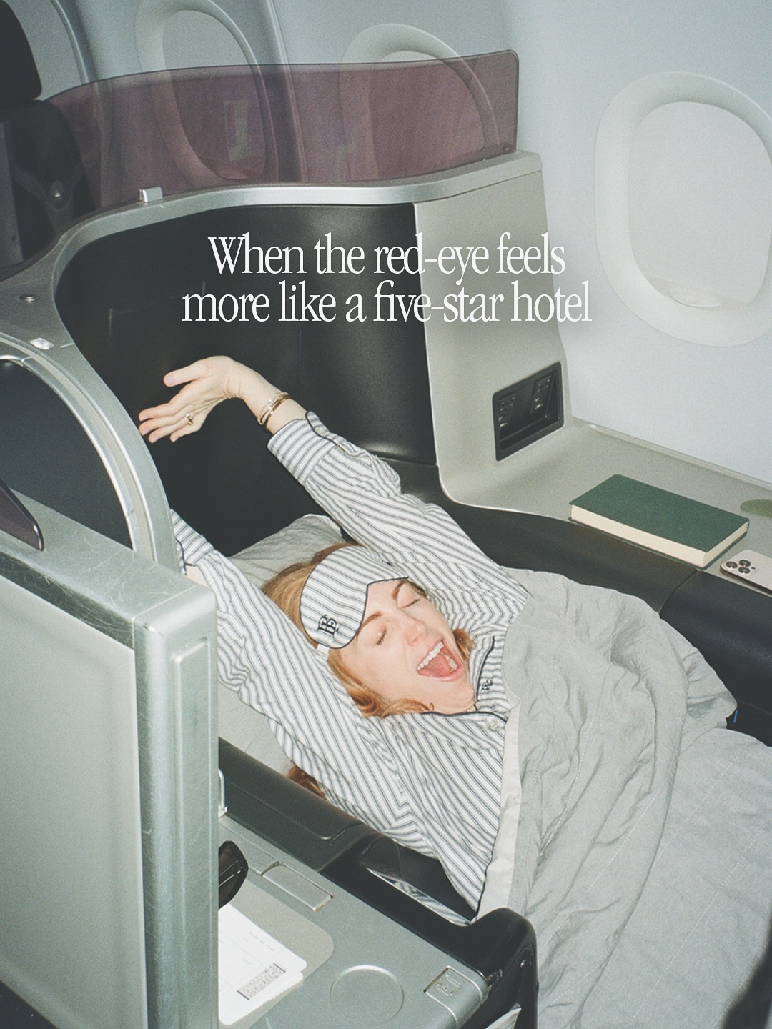 Instagram post by @sunday.scaries for JetBlue. Caption reads: Those aren’t wrinkles, I just slept really hard on....