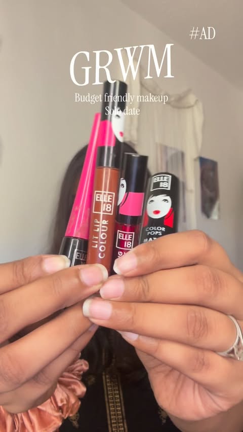 Instagram post by @keerthana.murugesann for Purplle. Caption reads: #ad GRWM FOR A SOLO DATE / Budget Makeup products....