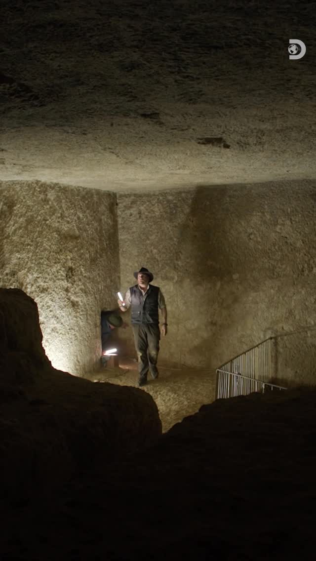 Instagram post by @gatesygram for Discovery. Caption reads: Ever wondered what’s under the Great Pyramid? 👀....