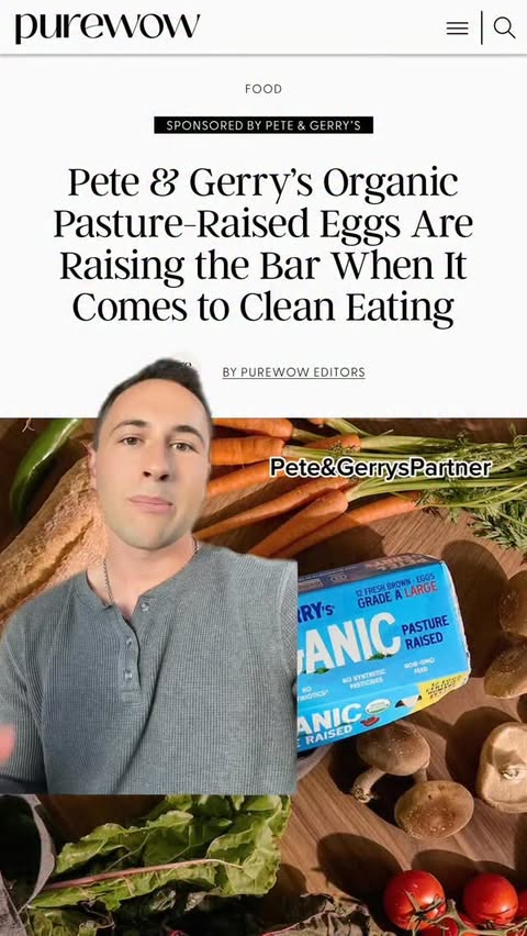 Instagram post by @healthwithhunter for Pete & Gerry's. Caption reads: #PeteandGerrysPartner I found the brand new....