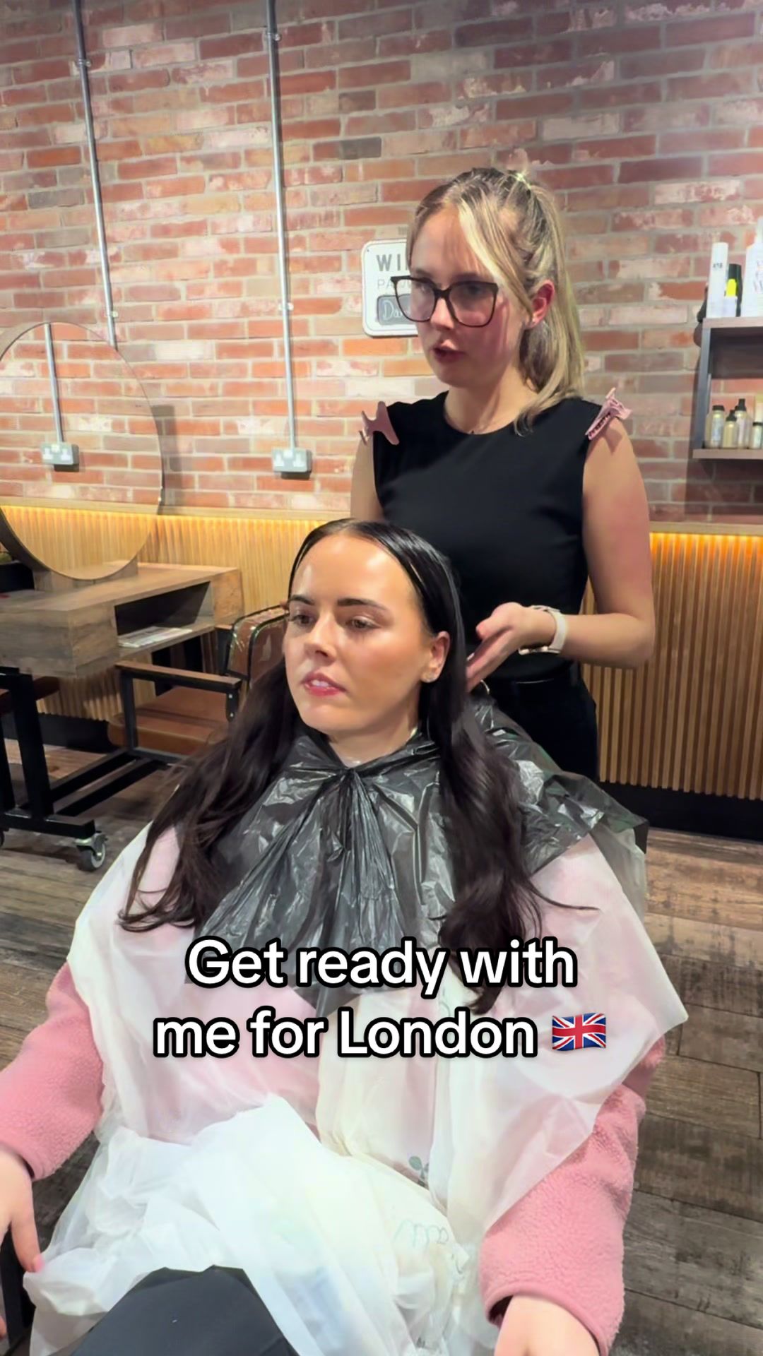 TikTok post by @chelseatylermcgrane for BiaBelle Beauty. Caption reads: Get ready with me for London ✨ First up, colour &....