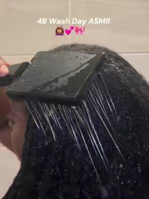 TikTok post by @movingwmo for The Mane Attraction. Caption reads: Wash day made easy ft @The Mane Attraction @Color....