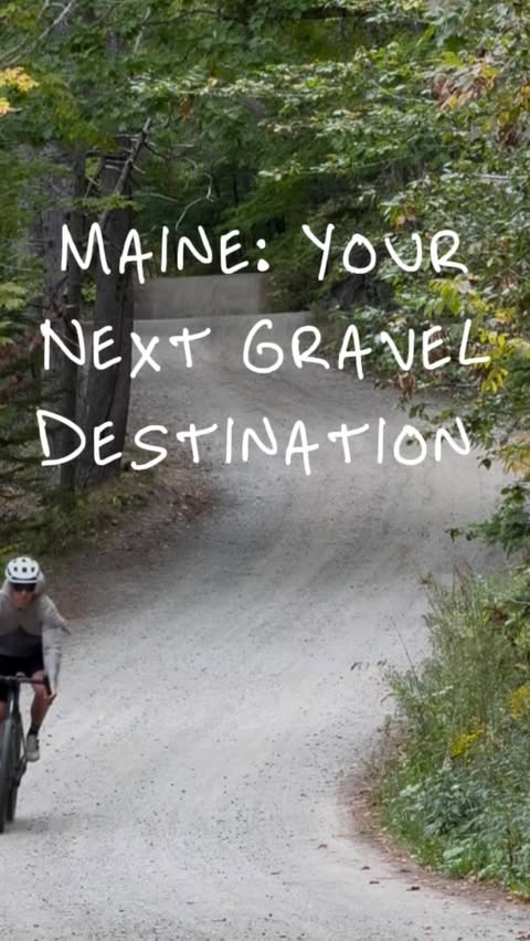 Instagram post by @liam.oce for Visit Maine. Caption reads: [...] gravel bikes were designed just for....