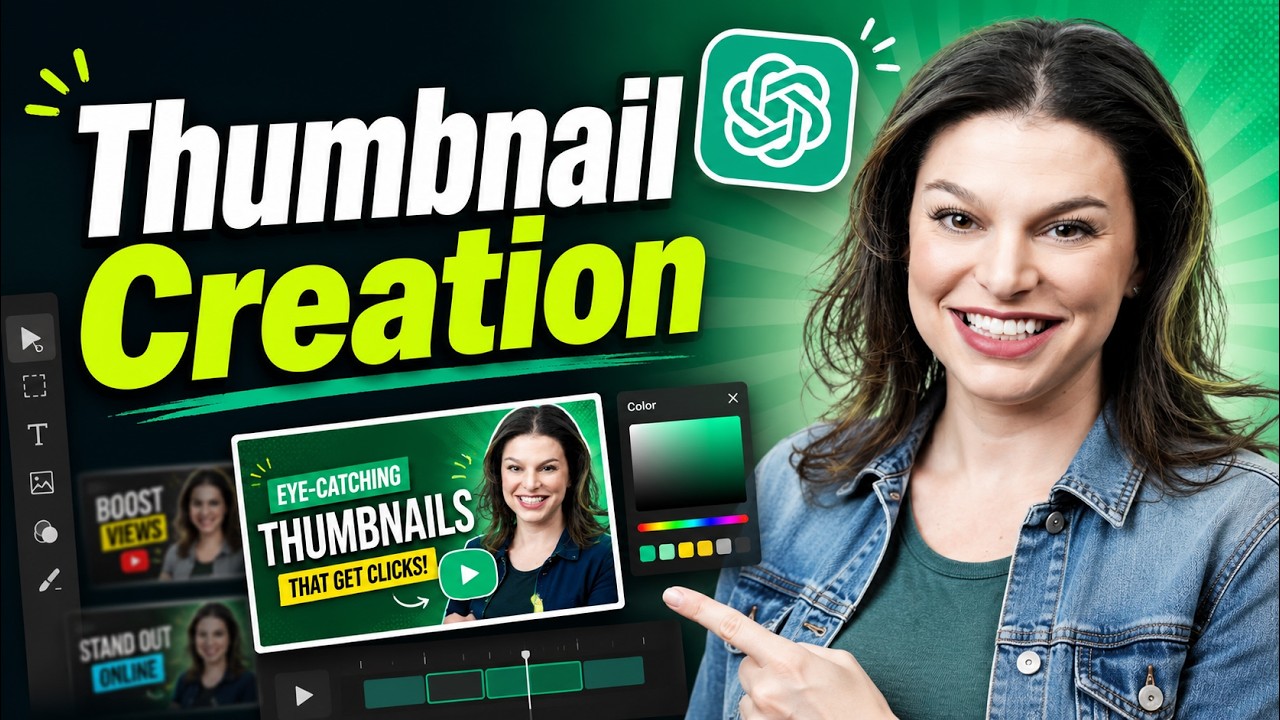 YouTube post by @KevinStratvert for Resistencia Cultural. Caption reads: How to Make YouTube Thumbnails with ChatGPT....