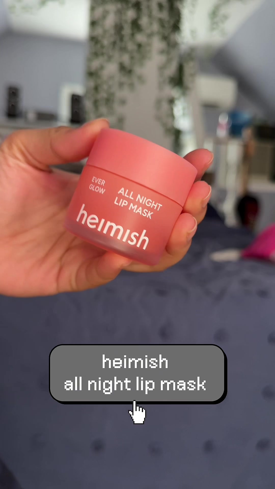 TikTok post by @fathmasdiary for Heimish. Caption reads: [...] keep your lips hydrated overnight ✨ - -....