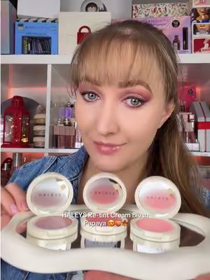 TikTok post by @yulitashine for HALEYS. Caption reads: This shade though 😍🍑🍁 HALEYS Re-tint Blurring....