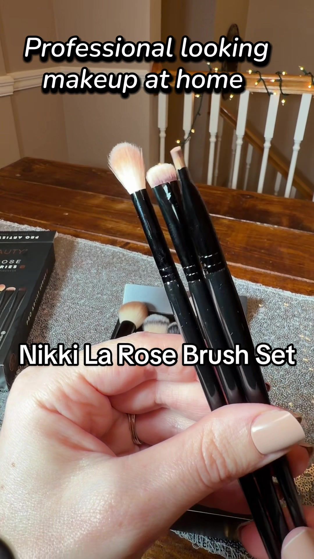 TikTok post by @schweaver5 for BK Beauty. Caption reads: [...] Face Brush #makeupbrushes #bkbeautybrushes....