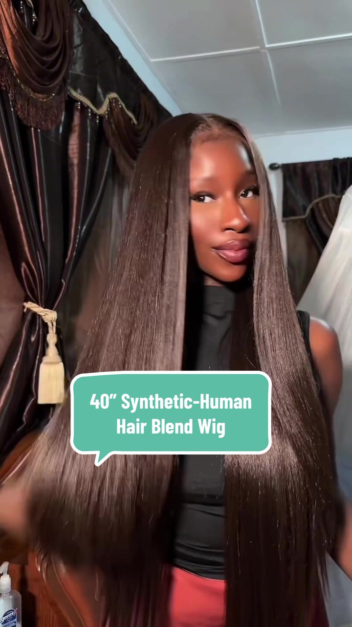 TikTok post by @_minkeit for Outre. Caption reads: [...] (Color: Natural Brown). This is part of....