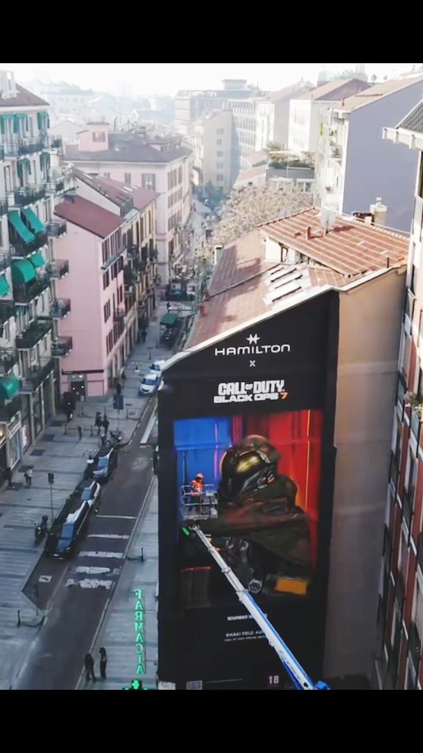 Instagram post by @pongo3d for Call of Duty. Caption reads: Hamilton X call of duty 
@hamiltonwatch....