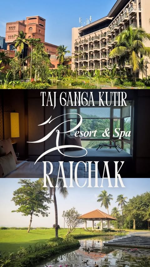 Instagram post by @poutpretty for Taj Hotels. Caption reads: If you’re planning a luxury weekend break, a....