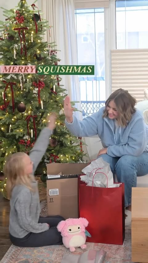 Instagram post by @kiteenmariee for Jazwares. Caption reads: Violet has fully taken over our Squishmallows....