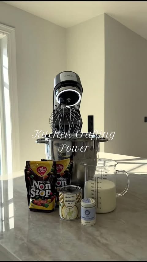 Instagram post by @_justinedelmundo for Williams Sonoma. Caption reads: [...] Chef XL Titanium Stand Mixer from....