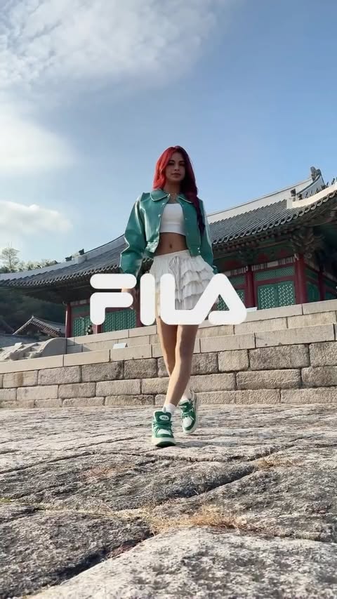 Instagram post by @sriyalenka.bs for FILA. Caption reads: [...] last year. A bold silhouette from FILA,....