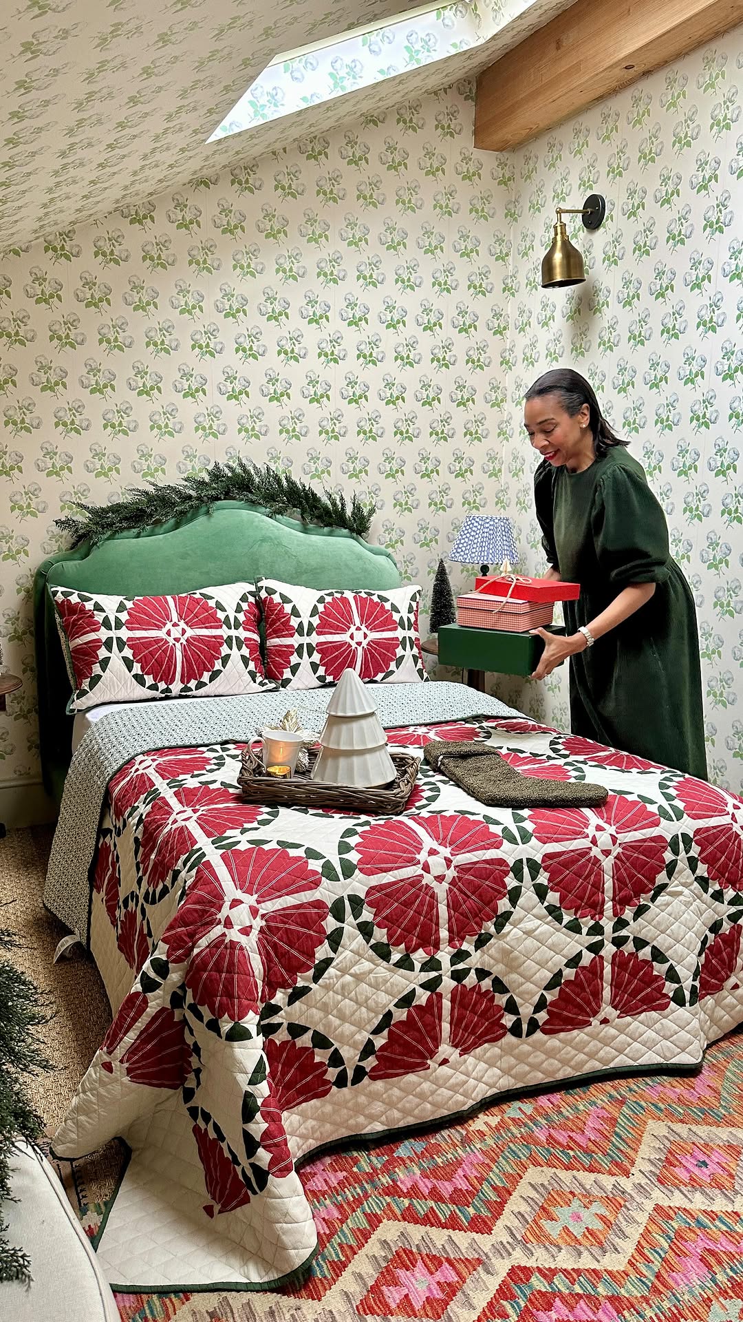 Instagram post by @hillhousevintage for West Elm. Caption reads: AD/ I’ve always rather fancied hosting Christmas....
