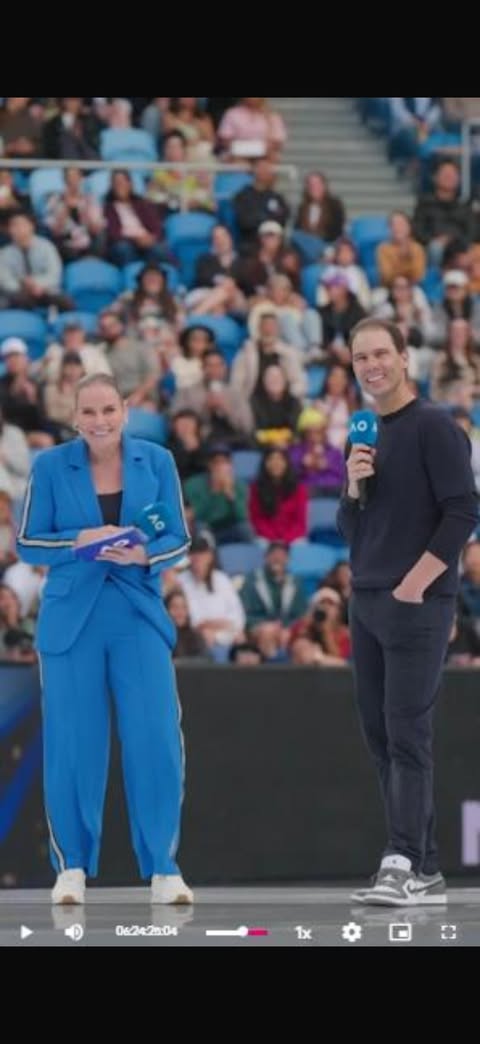 Instagram post by @rafaelnadal for Kia. Caption reads: Rafa closes out the AO in legendary style.....