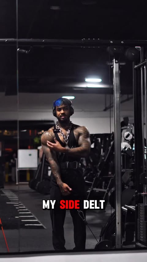 Instagram post by @djsalmoney for Evogen Nutrition. Caption reads: Cable Lateral Raises | Understanding tension....