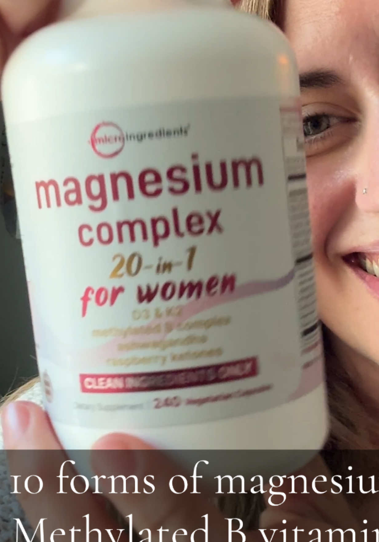 TikTok post by @click.flicks.ugc for Micro Ingredients. Caption reads: [...] #momtok #wellnessover40 @Micro Ingredients.