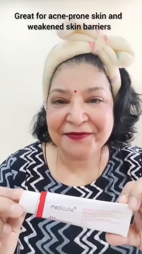 Instagram post by @anitapratapsingh for Medicube. Caption reads: [...] irritation instantly with....