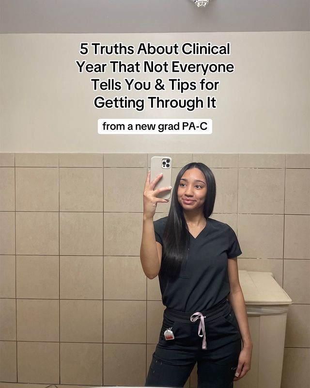 Instagram post by @allthingzpa for DOLAN Scrubs. Caption reads: Even though I’m team clinical year (didactic was....