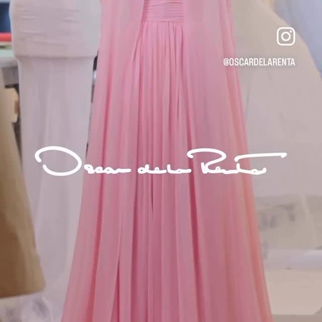 Instagram post by @luciabrunoofficial for Oscar De La Renta. Caption reads: [...] dress for @sydney_sweeney @oscardelarenta.