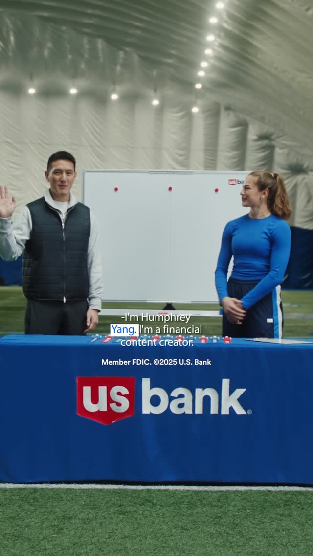 Instagram post by @humphreytalks for US Bank. Caption reads: [...] - even your finances. @izzygeraci7 and....