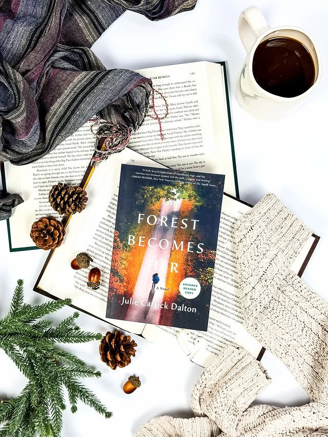Instagram post by @subakka.bookstuff for Macmillan Audio. Caption reads: •Ｂｏｏｋ Ｒｅｖｉｅｗ•⁣ ⁣ 𝗧𝗵𝗲 𝗙𝗼𝗿𝗲𝘀𝘁....