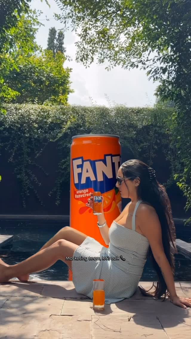 Instagram post by @heyitshimanshiii for Fanta. Caption reads: Absolutely NOT sponsored💀 but i’d like it to be....