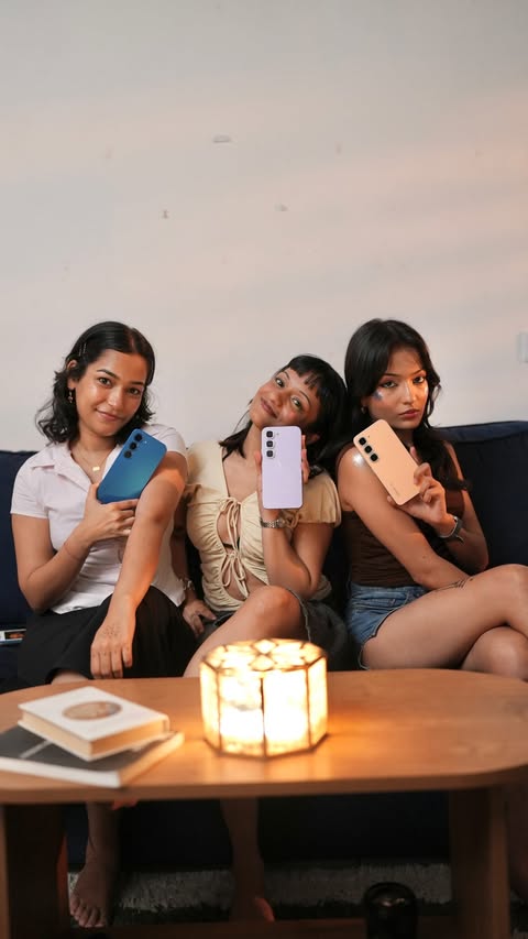 Instagram post by @twinkllyyy for Infinix. Caption reads: Three sisters, one house, zero overlap😋 Infinix....