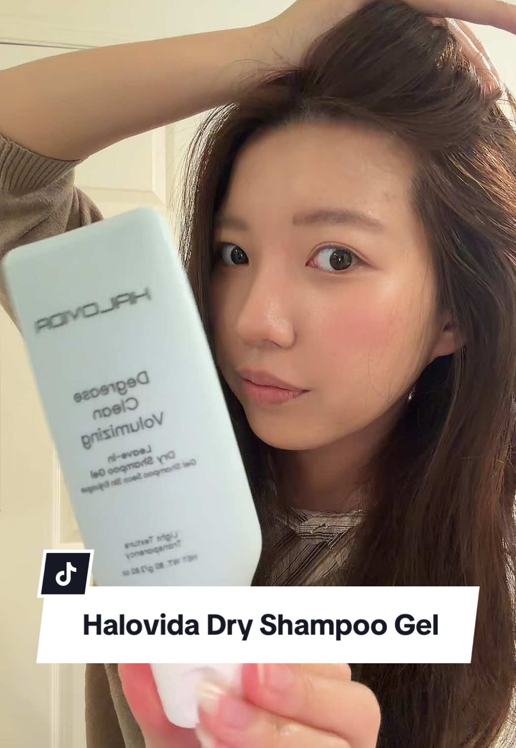 TikTok post by @maitchii for Halovida. Caption reads: [...] the aerosol sprays 😭😭 using the @HALOVIDA....