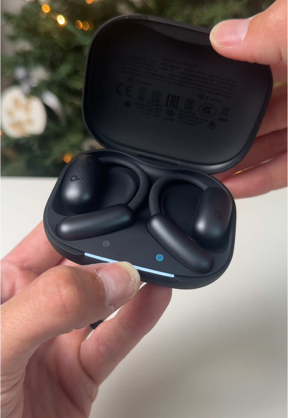 TikTok post by @theunboxologist for Soundcore by Anker. Caption reads: Is this the Christmas gift of the year?....